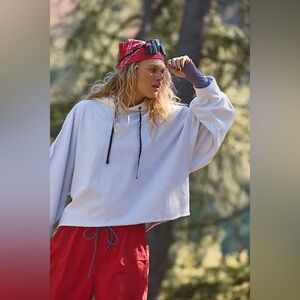 NWT FP Movement End Game Hoodie ~White Heather Grey Combo~